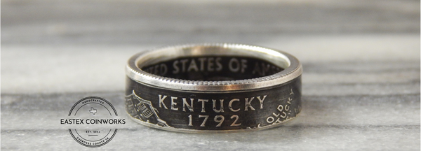 90% Silver State Coin Ring