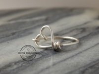 Silver Plated Heart Wire Ring