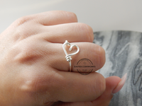 Silver Plated Heart Wire Ring