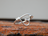 Silver Plated Heart Wire Ring