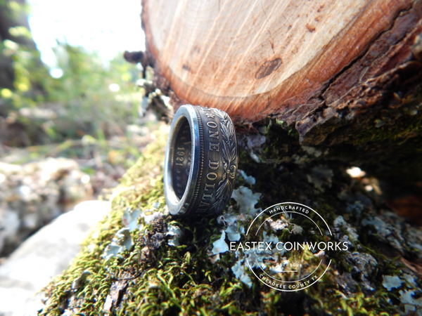 Morgan Dollar Coin Ring (Tails side out)